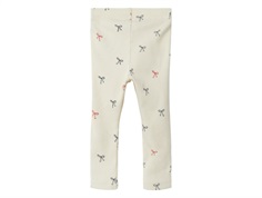 Name It leggings hvid swan med sløjfer